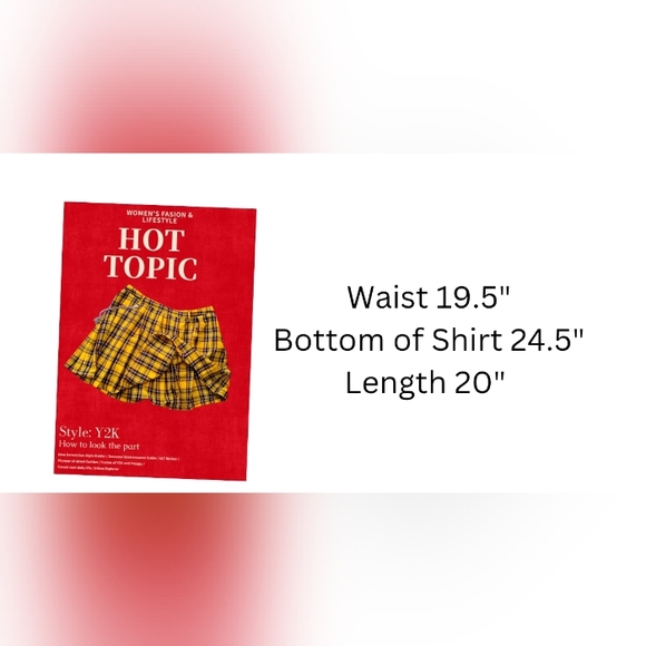 Hot Topic Yellow Plaid Mini Skirt - Picture 7 of 7